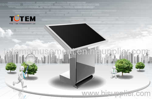 Exhibition kiosk with touch screen