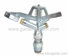 metal farm impulse sprinkler with brass nozzle for garden