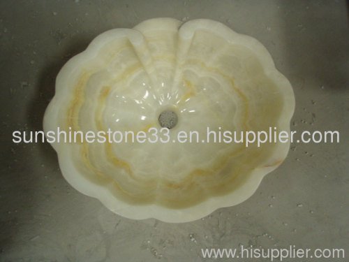 White Onyx Vessel Sink