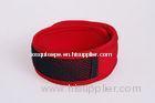 Red and black, Neoprene fabric natural mosquito repellent bracelet / wristbands with essential oil