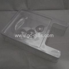 Plastic blister packaging for electronic parts