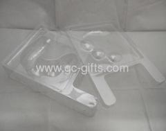 Plastic blister packaging for electronic parts