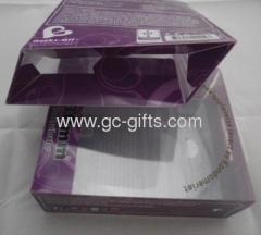 Clear plastic packaging boxes
