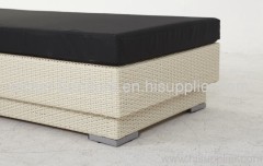 Outdoor wicker chaise lounge