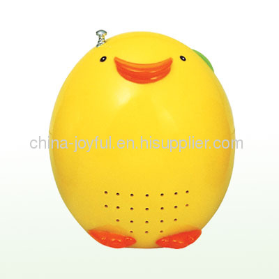 Chick Shape Radio with Built-in Speaker