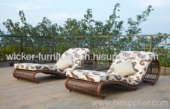 Garden wicker lounge set