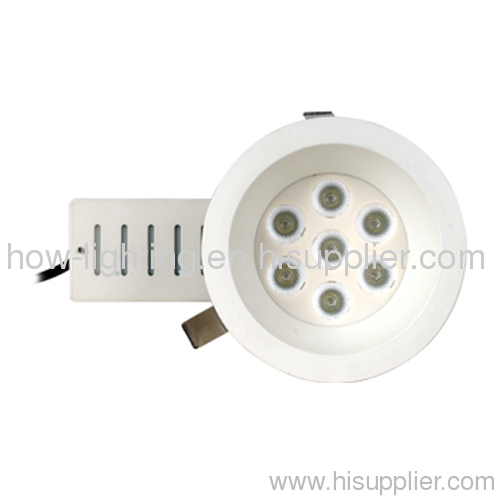 7W Aluminium Indoor Use LED Downlight IP20 with 7pcs Cree XR