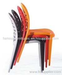 single plastic mould injection PP material hollowed-out side leisure chairs