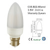3.5w frosted led candle light bulbs b22 c35 260lm