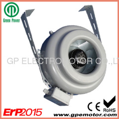 230V AC 10 inch Inline exhaust fan with bracket for bathrooms ventilation