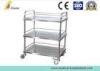 3 Layers Stainless Steel Medical Trolley Treatment Cart Hospital Equipment (ALS-MT04)