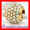 Wholesale 24K Gold Plated Copper european Swarovski AB Crystal Beads