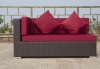 Outdoor 2-seater corner wicker sofa set