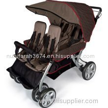 Foundations Quad LX Four Child Tandem Stroller Color: Earthscape