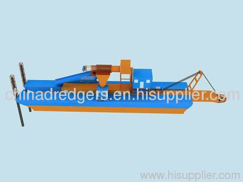 Cutter suction gold dredge