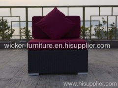 Leisure garden rattan armless chair