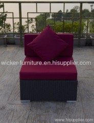 Leisure garden rattan armless chair