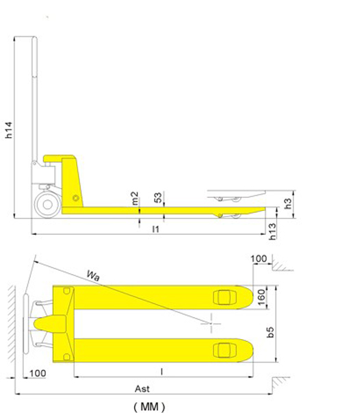 Heavy load hand pallet truck