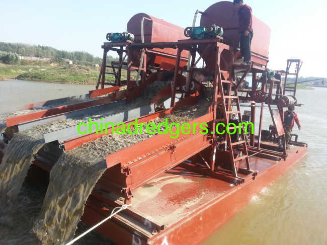 Sand pumping of gold mining equipment