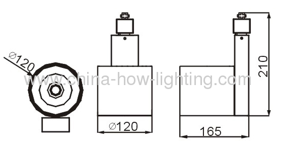 28W COB Aluminium LED Track Light IP20 with 1pc Bridge Lux