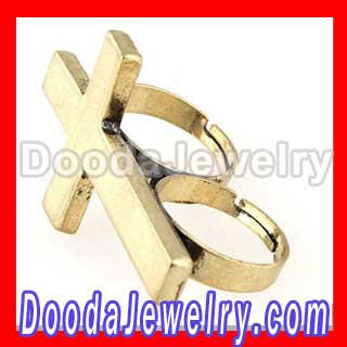 One Direction Two Finger Fashion Ring Cross Wholesale