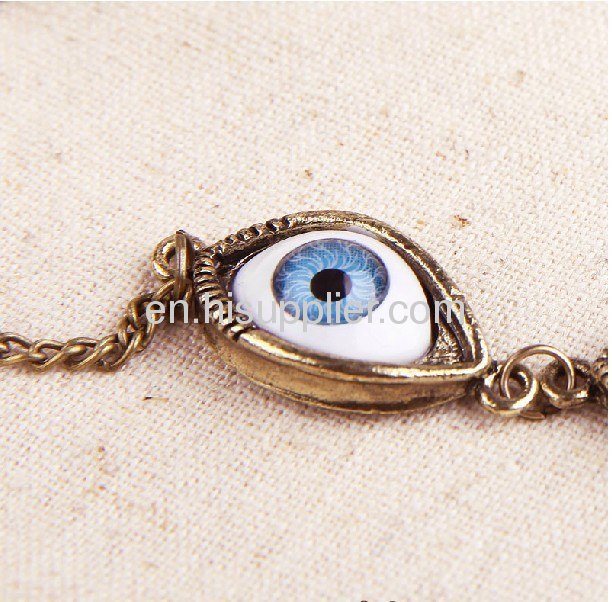 Wholeslae Stylish Gold Pated Turkish Evil Eye Necklace Cheap