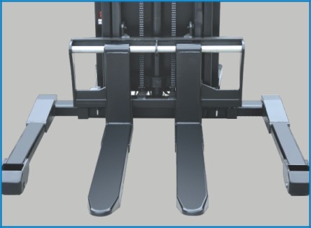 Straddle Legs and Adjustable Forks Semi-Electric stacker