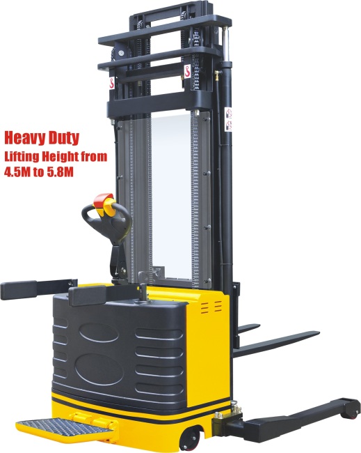 Fixed Legs & Adjustable Forks Full Electric Stacker