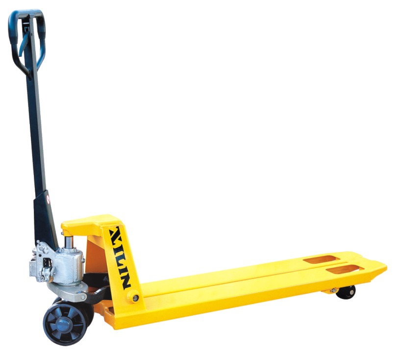 Super narrow hand operated pallet truck