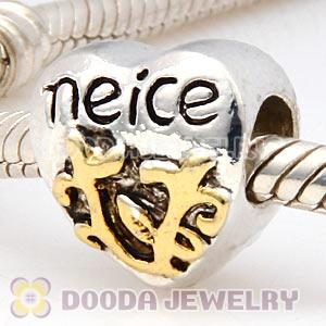 Wholesale european style silver plated Neice beads charms Jewelry