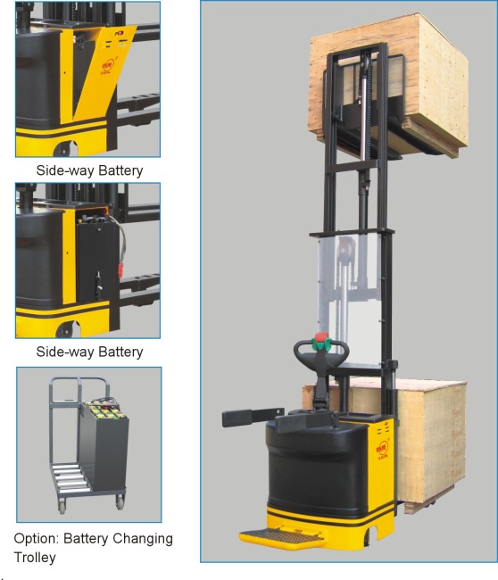 Double pallet lifting stacker