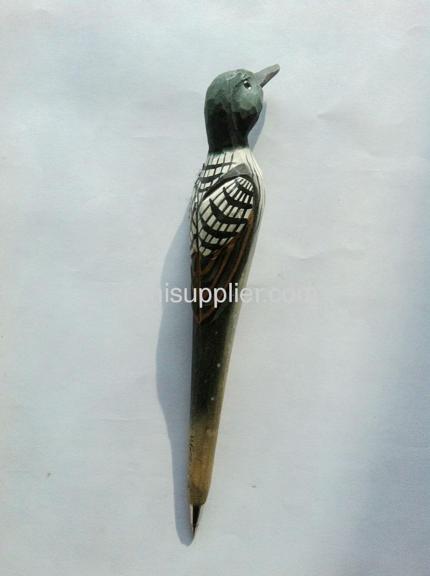 hot sale wooden carving animal ballpoint pen