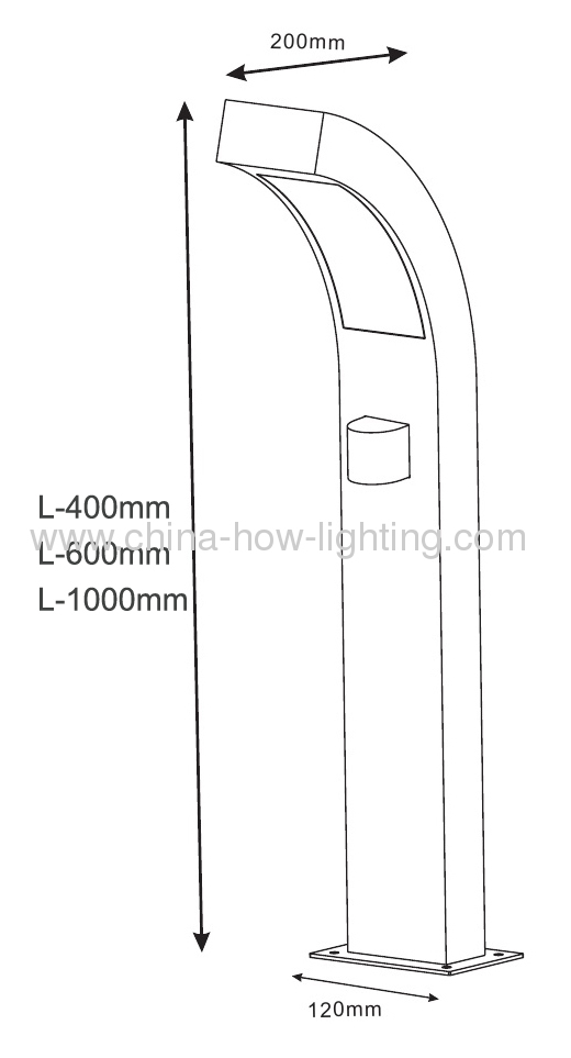 4.8W Aluminium LED Garden Lamp IP54 with PIR Sensor