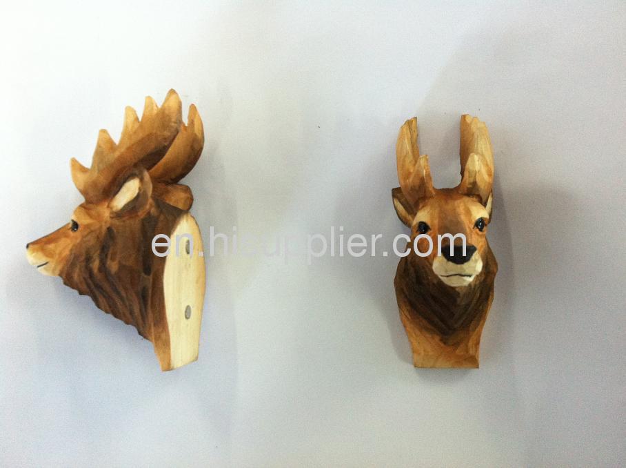 new wood carvings deer magnet