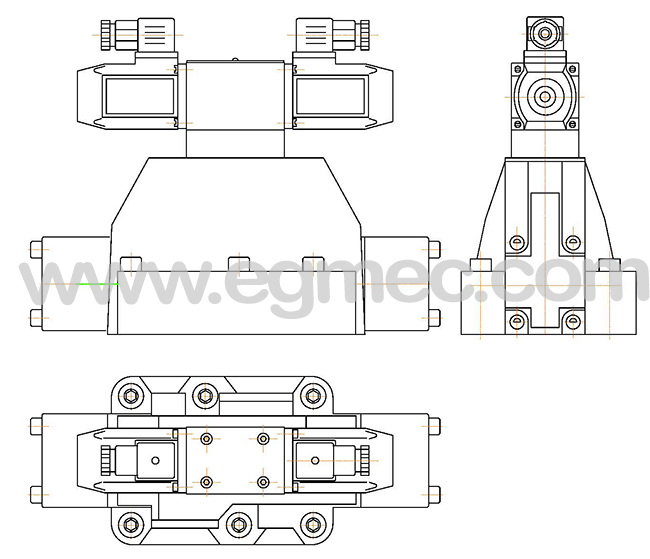 4/3 NG25 WEH25 Electro Solenoid Control Hydraulic Pilot Operated Directional Valve