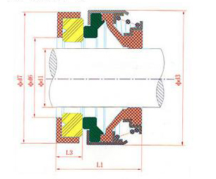 type 301 water pump mechanical seal 30mm