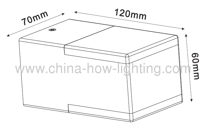 2x3W Aluminium Garden Lamp IP54 with 2 sides lighting