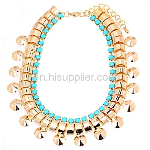 Wholeslae Bubble Bib Gold Chunky Chain Choker Necklace