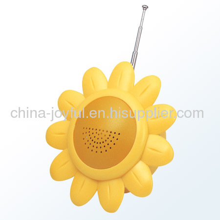 Cartoon Radio in Sunflower Design