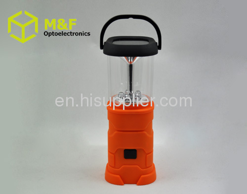 5LED hand crank solar outdoor camping lantern 