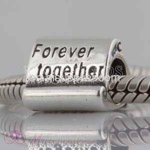  Forever TogetherPandora Style Silver Message Bead For Lovers