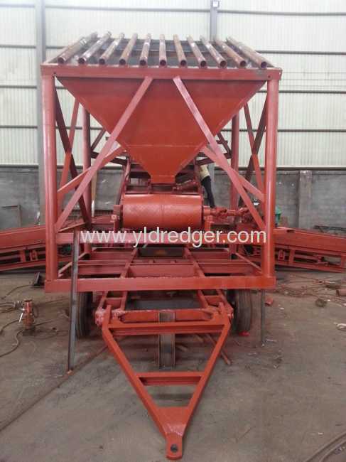 Alluvial land mobile gold washing plant