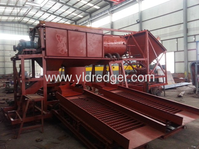 Alluvial land mobile gold washing plant