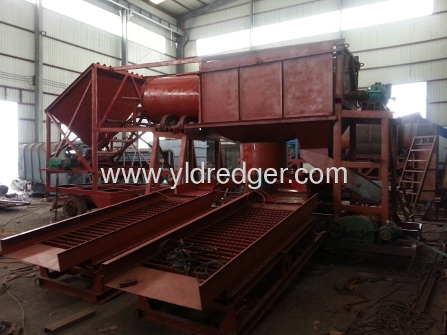 Alluvial land mobile gold washing plant