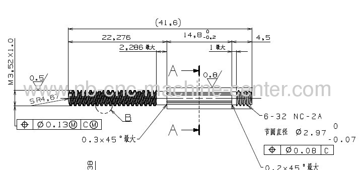 stainless steel sus303 worm shaft assembled with easy cutting steel 12L14 pintle for idle air control valve of vehicle