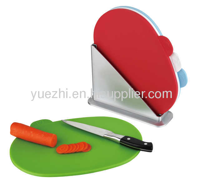 (oval shape board ) 4pcs index chopping board