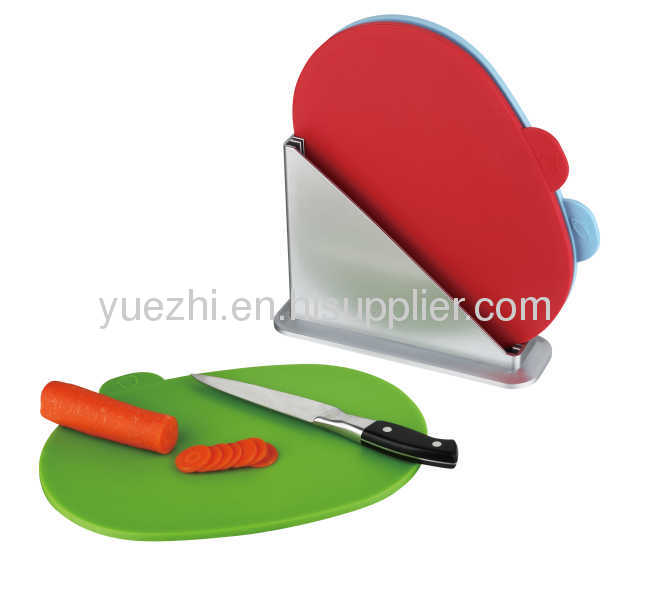 (oval shape board ) 3pcs index chopping board