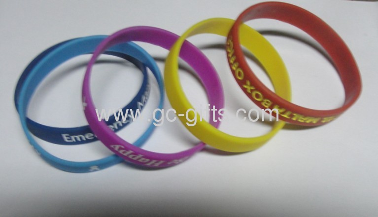 Promotional silicone wristband with logo