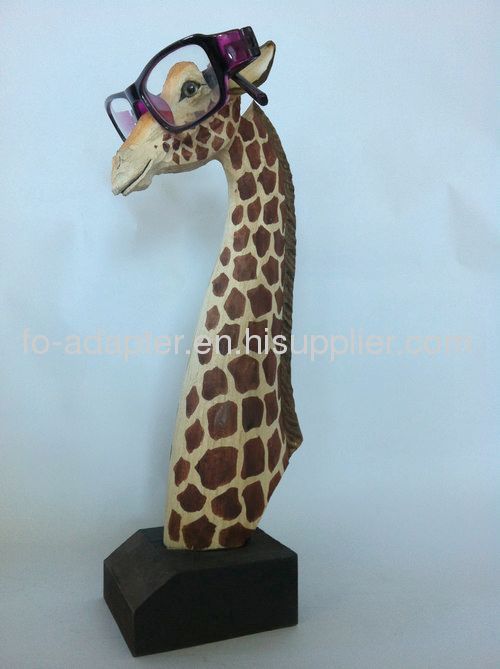 solid wood giraff eyeglass holder