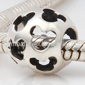 Antique Sterling Silver european Mickey Mouse Charm Bead Wholesale